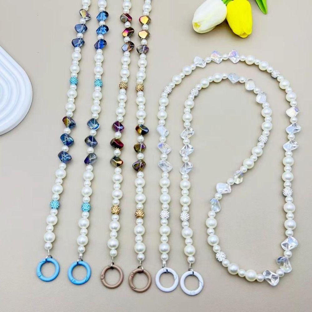 Pearl/Irregular Beaded Pearl Phone Strap Hanging Decoration Anti-lost Wallet Necklace Chain Universal Beaded Phone Lanyard