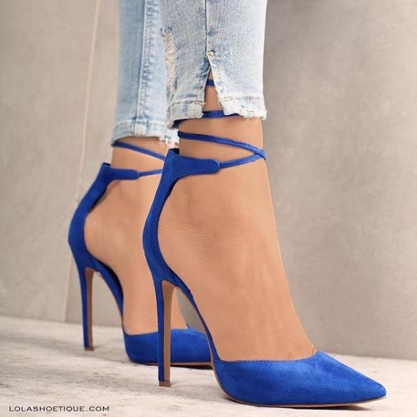 Elegant Women Fashion Suede High Heeled Sandals With Pointed Toe And Bandage Design