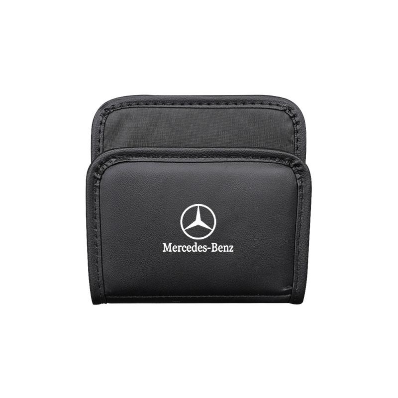 GLC GLB Car Logo Leather Storage Bag Auto Interior Accessories For Mercedes Benz AMG W203 W206 W220 W205 W211 W212 W201 W210 GL