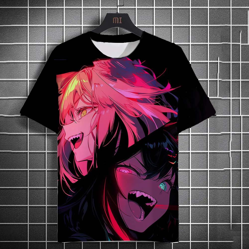 Men's T-shirt Fashion Cartoon Sexy Girl graphic T shirts Summer Casual harajuku streetwear 3D Printed Hip Hop Unisex Top Tees