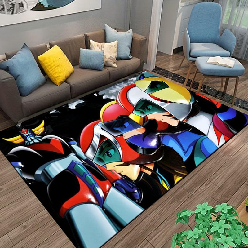15 Sizes UFO-ROBO-GRENDIZER-GOLDORAK Pattern Rug for Bedroom Living Room Anime Carpets for Girl Room Floor Mat  floor mats