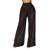 Sexy Solid Color Mesh Wide Leg Pants Sexy Pure Color Mesh Wide Leg Pants