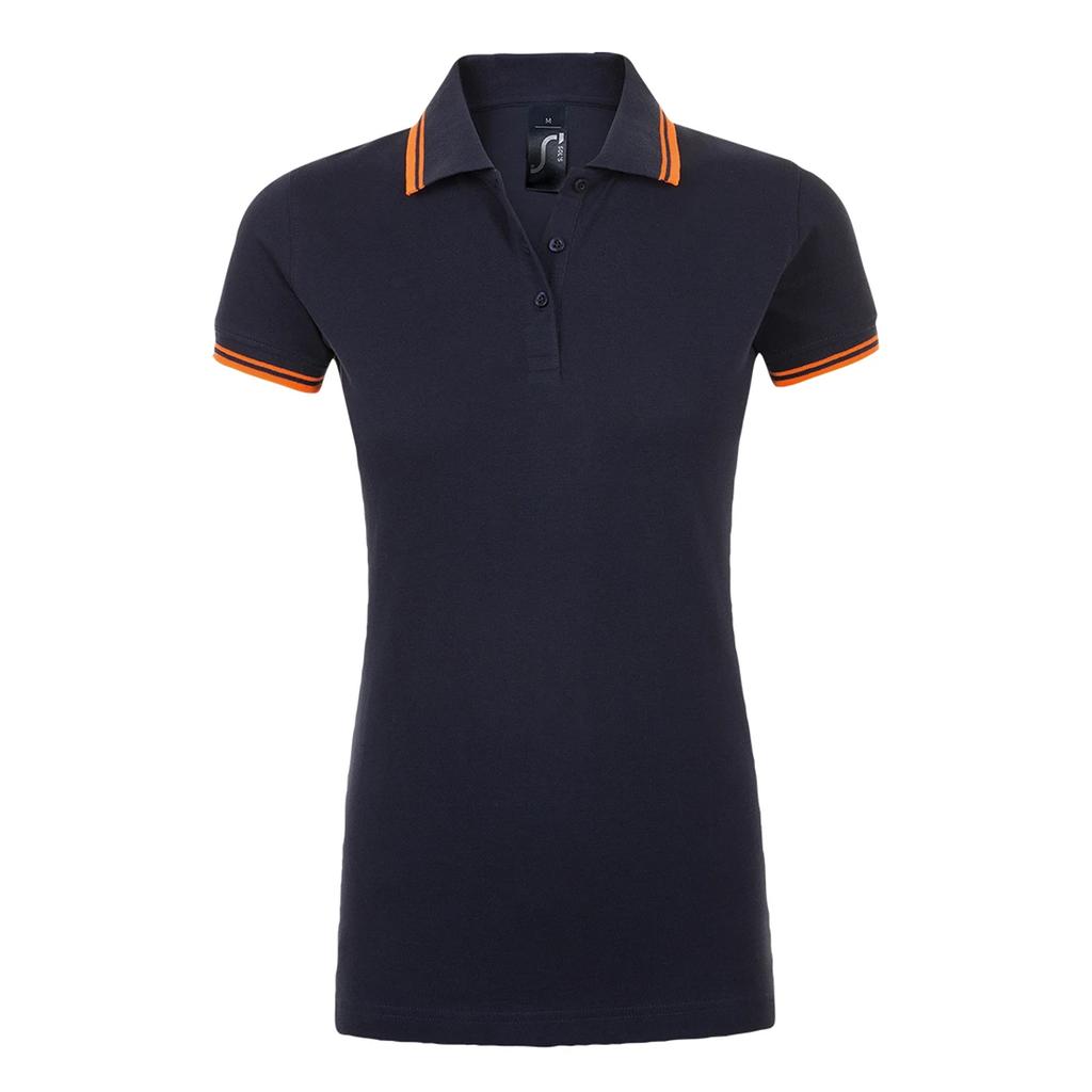 SOLS Womens/Ladies Pasadena Tipped Short Sleeve Pique Polo Shirt