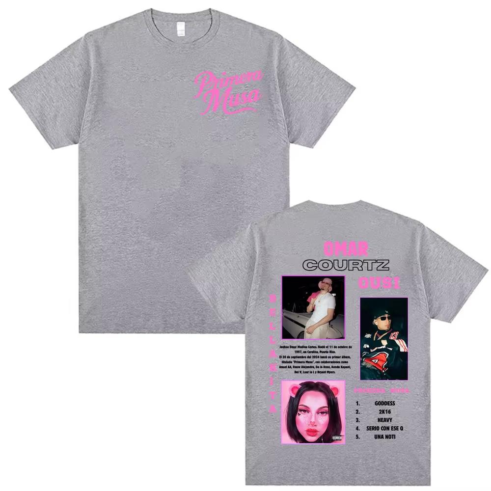 Omar Courtz Primera Musa Album Tour Printed T-shirts Men Women Harajuku Hip Hop Gothic T Shirt High Quality Male Cotton T-shirts
