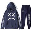 Autumn Winter Lil Peep "The Peep Show" Graphic Printed Hoodies Sweatpants Set Fashionable Casual Warm Sports Long Sleeved Pants Men's Sport Wear
