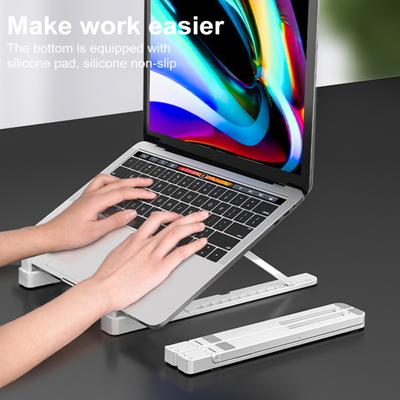 Tragbarer ergonomischer Laptopständer mit Kühlventilator, hohe Stabilität, höhenverstellbar, faltbares Design
