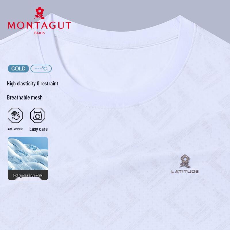 MONTAGUT Men s Cool Quick-Dry Round Neck T-Shirt L /50