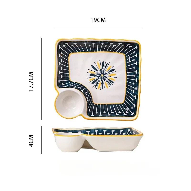 

Тарелка для пельменей с уксусом, бытовая керамическая тарелка, тарелка для завтрака, высококачественная пельменная тарелка