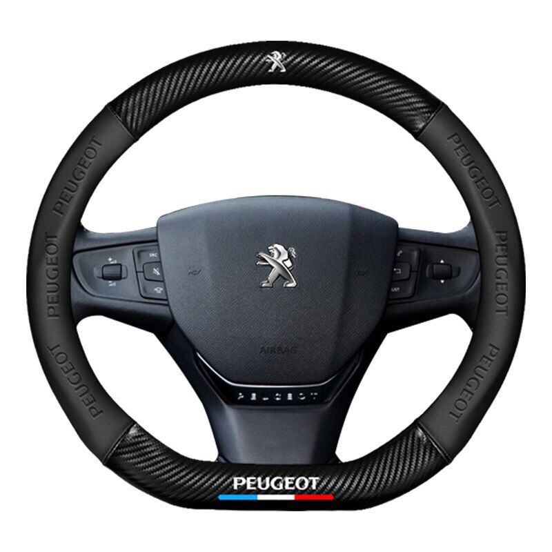 Car Anti-slip Leather Steering Wheel Cover For Peugeot 107 108 206 207 208 w 301 307 308 406 407 408 508 607 106 3008 4008 5008 GT