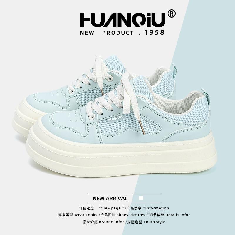 Global retro board shoes women's ZHQ5938 new summer little white shoes breathable platform shoes versatile soft-soled women's shoes