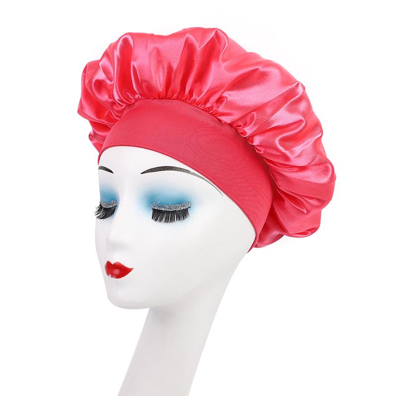 Versatile High-Elasticity Satin Care Cap: Postpartum, Headscarf, Shower & Sleep Cap for Women