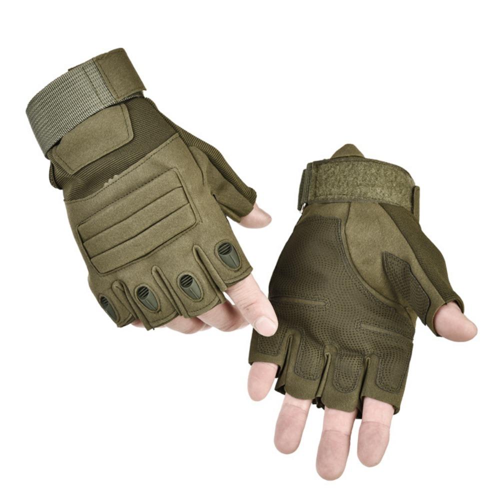 Cycling Half Finger Open Finger Protection Anti-skid Camping Training Black Hawk Gloves