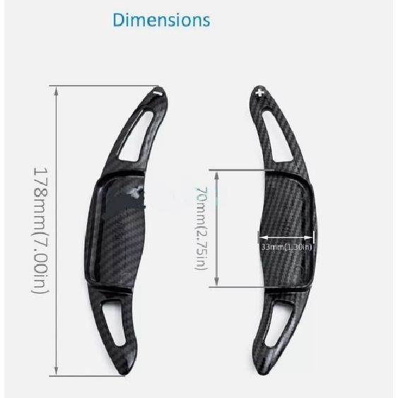 Carbon Fiber ABS Steering Wheel Paddle Shifter Extension For Toyota Camry 2018+