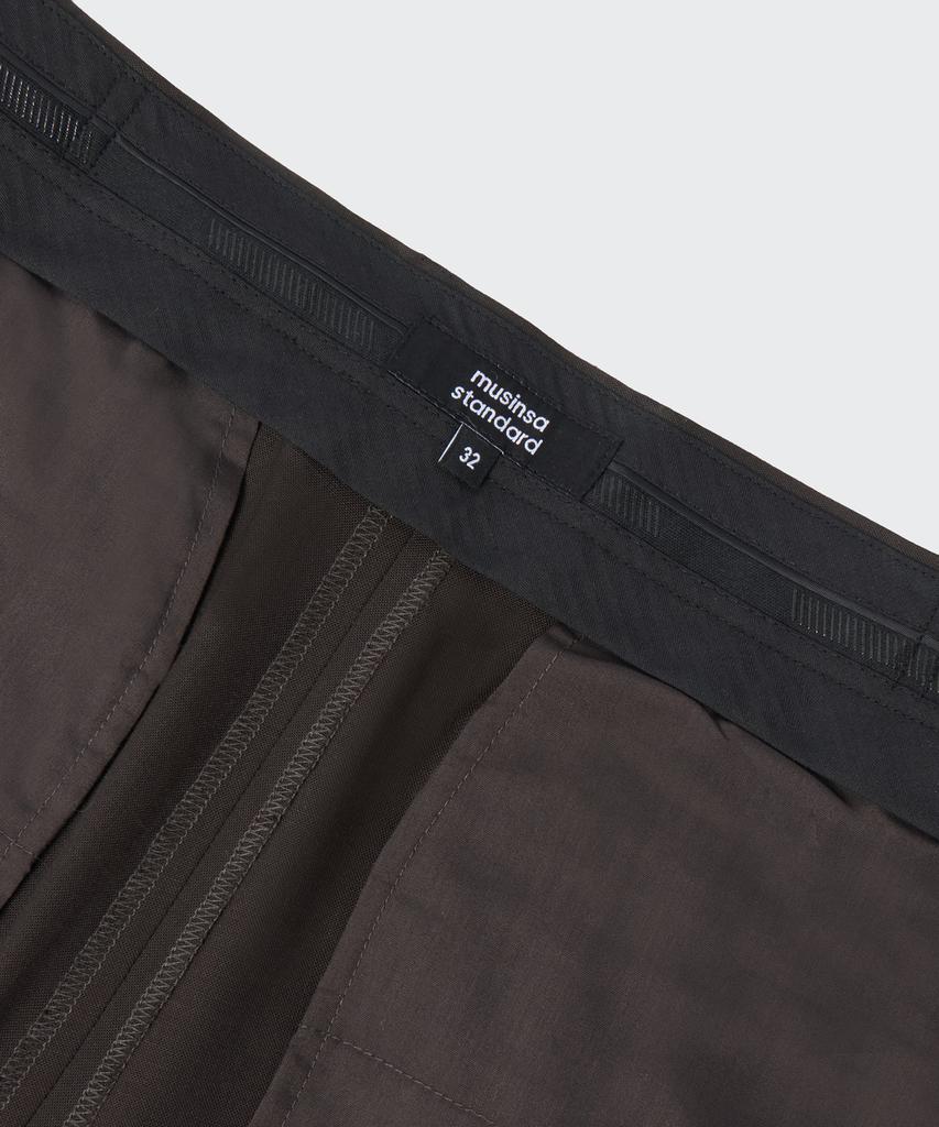 MUSINSA STANDARD Summer Wool Two-Tuck Wide Hidden Elastic Waist Slacks [Brown]