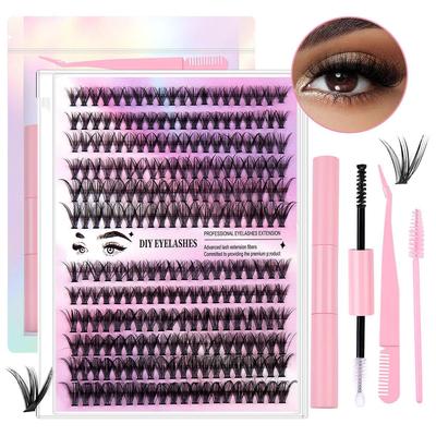 240 Cluster 3040D False Eyelashes: 10-14mm DIY Natural Dense Segmented Lashes