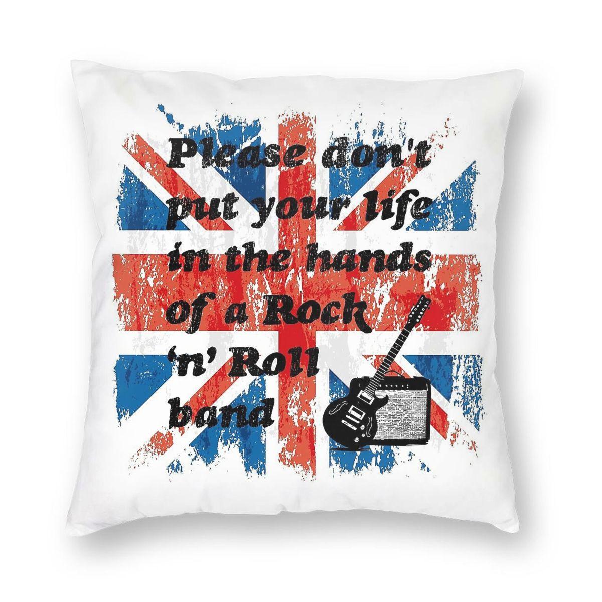 Not Put Your Life In The Hands Union Jack Pillowcase Polyester Linen Velvet Pattern Decor Throw Pillow Case Bed Cushion Cover 30x30cm