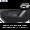 For CHANGAN CS35 PLUS 21-25 Leather Door Anti-kick Sticker Modified Interior Car Film Accessories Refit Modification Decoration