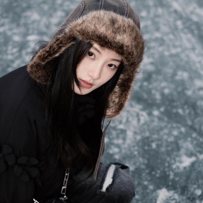 Russian Aviator Hat - Winter Pilot Style Fur Trapper Hat with Ear Flaps for Skiing Snowboarding