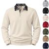 European and American Autumn and Winter Heavyweight Velvet Casual Trend Men's West Coast Contrasting Button Lapel Polo Hoodie