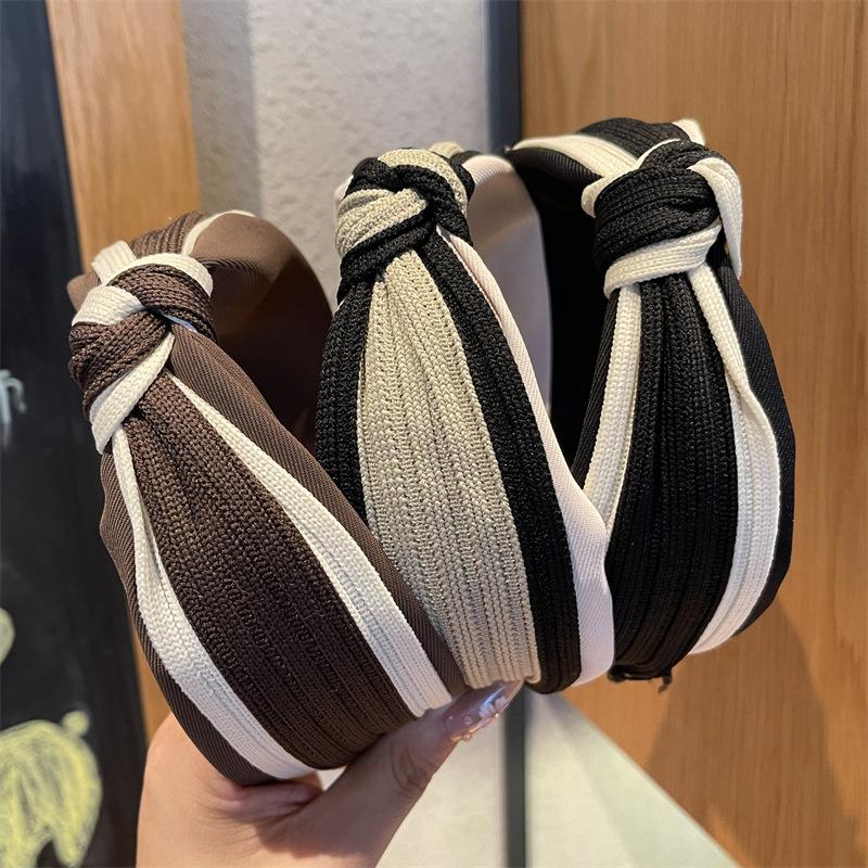 Stunning Woman Knitting Cloth Knotted Hairbands for Women Girls Casual Shopping Party Headpiece Autumn Winter Head Wears