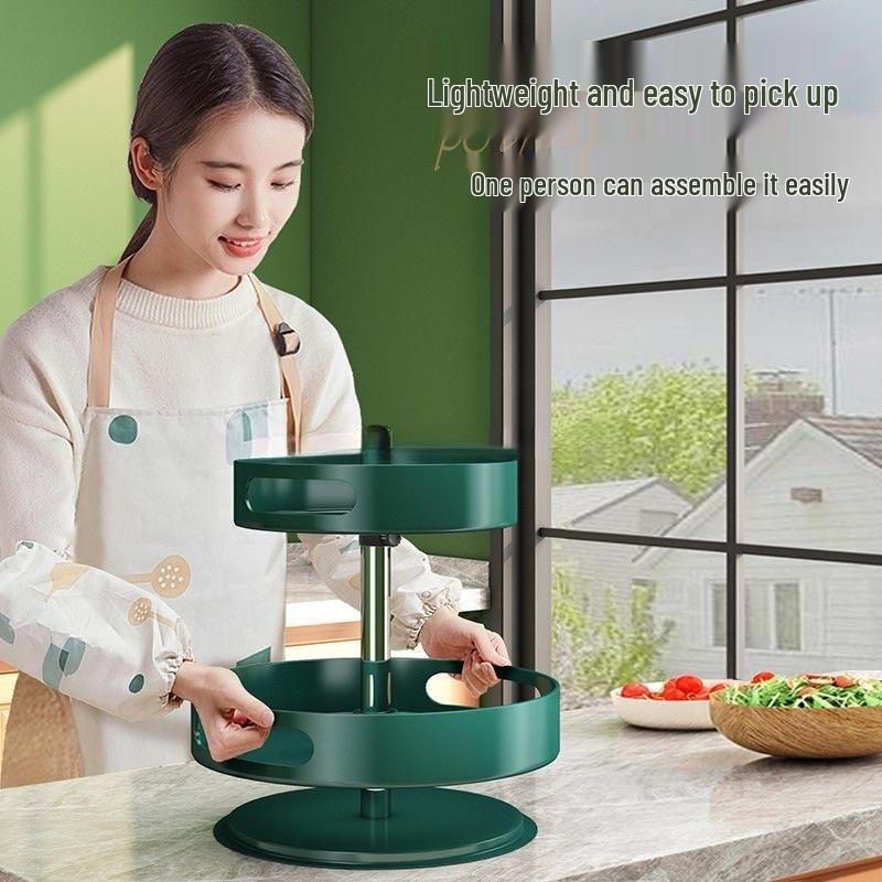 360-Degree Rotating Kitchen Spice Rack - Condiment & Oil Organizer