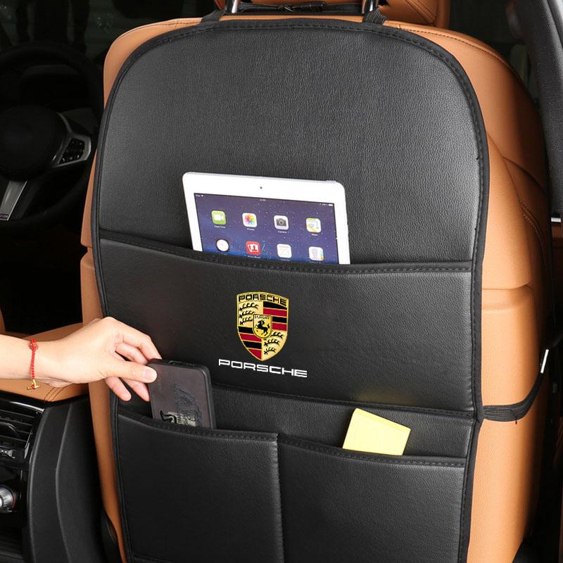Covoraș Anti-Lovire cu Piciorul pentru Scaun Auto, Protector Spătar Scaun, Accesorii Pentru Porsche Panamera Taycan 911 718 Macan Cayenne Boxster Cayman 918