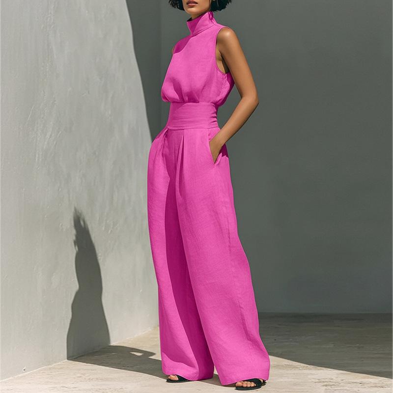 2026 Spring European & American Women's Printed Shirt & Elegant Wide-leg Pants Fashion Set