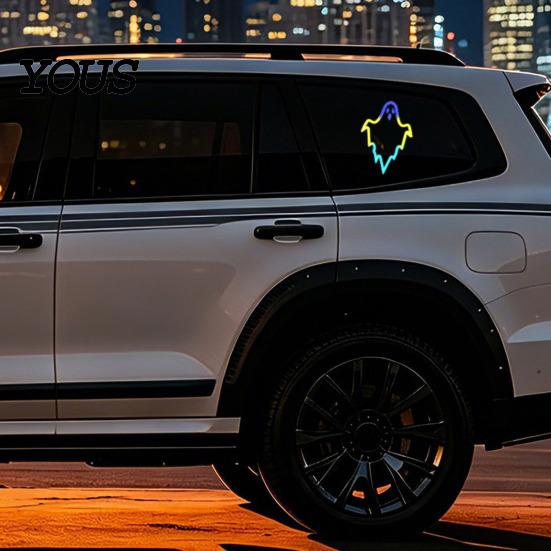 Dynamic Lighting Effects for Trucks Solar Ghost Car LED Light, USB Wireless Animated Warning Lights Windshield And Seasonal Decorations Rear Window, 6