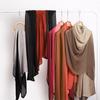 Hand-Painted Gradient Wide-Edge Rayon Scarf and Shawl