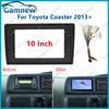 10 Inch Car Frame Fascia Adapter Android Radio Dash Fitting Panel Kit For Toyota Coaster 2013+