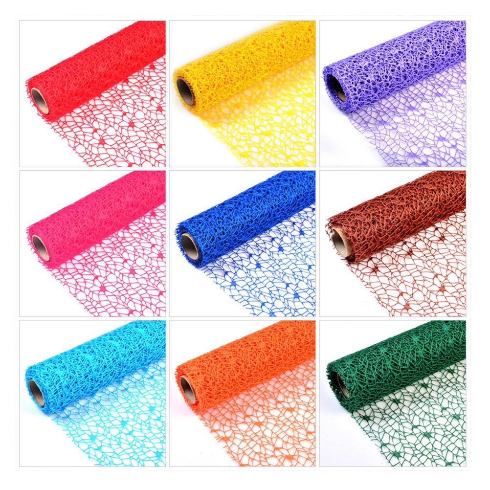 

DIY Jacquard Gauze Roll Bright Color Long Large Size Tear Resistant Wrapping Net for Gift Packaging Wedding Party Decor School