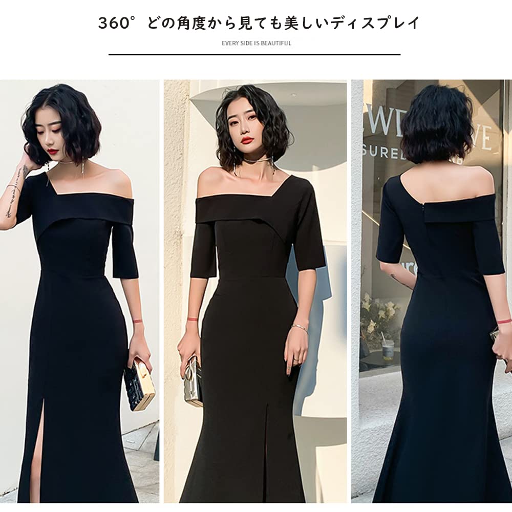 BaiFuFen Fest Lång Tight Havsjungfrudräkt med Lång Smalnande Klänning för Elegant Klänning för Vuxna Damsklänning, Klänning, Sprund, Längd, Återträffar, Bröllop,