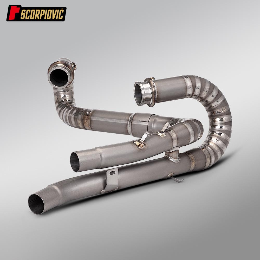 Triumph Tiger 1200 XE Titanium Front Exhaust Pipe (19-23) - Motorcycle Moped Mod Accessory