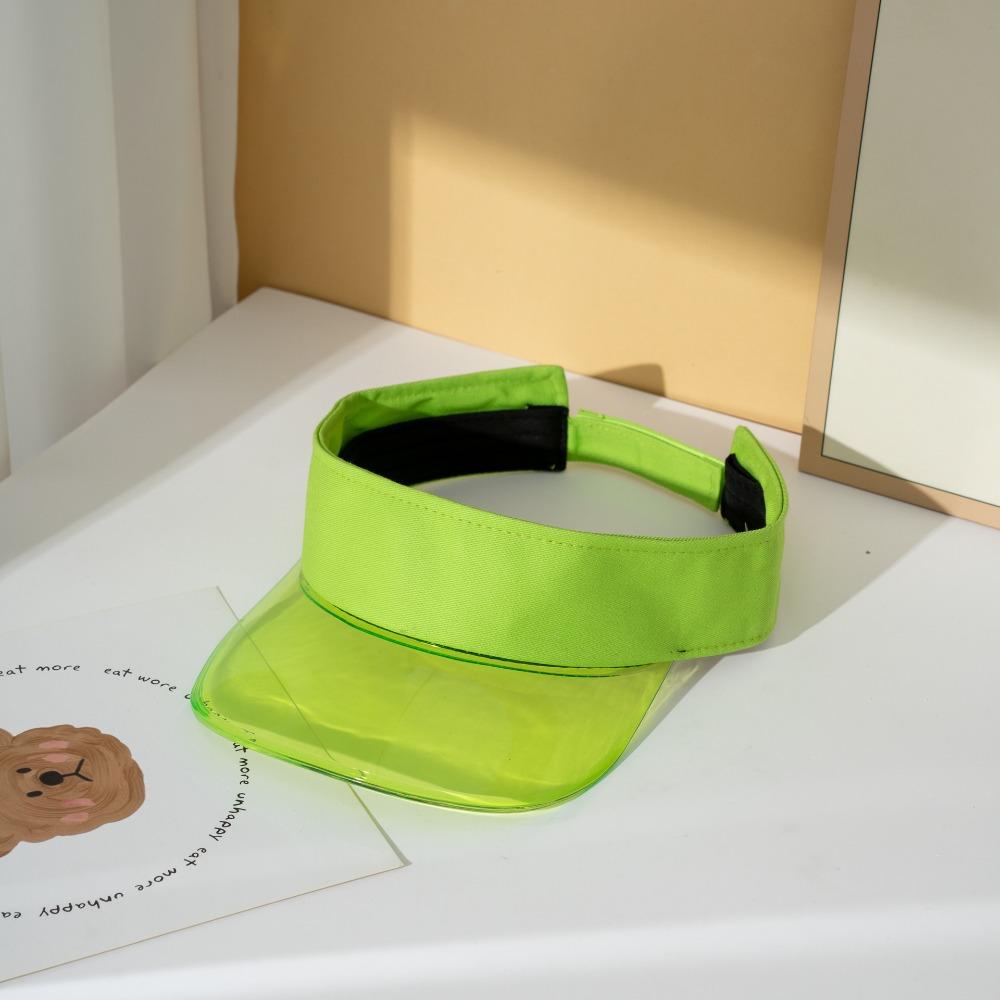 Sunscreen Leopard Print Visor Cap Solid Color Sun Hat Fashion Transparent Hollow Hat Hiking