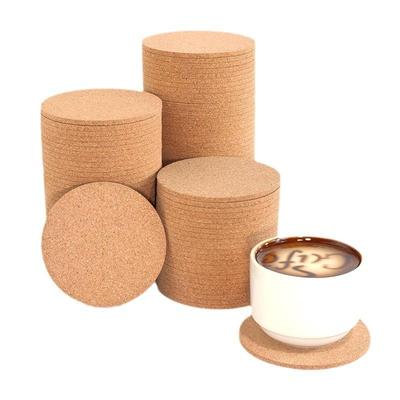 10Pcs Cup Mat Natural Round Wooden Pad Durable Non-Slip Cork Coaster Tea Coffee Mug Drinks Holder For Table Decor Diy Tableware