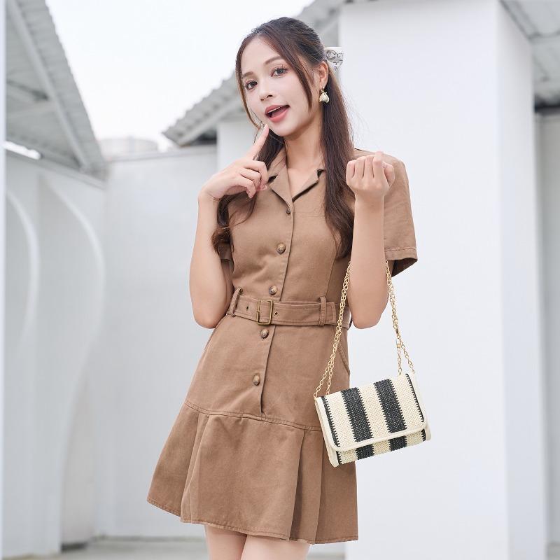 Woven Straw Bag Summer Bag Women's New Fashion Wind Chain Portable Shoulder Bag