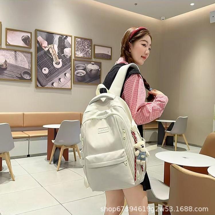 Schoolbag New Leisure Travel Backpack Stylish Simple Backpack College Style Female Junior High School Student College Student School Bag