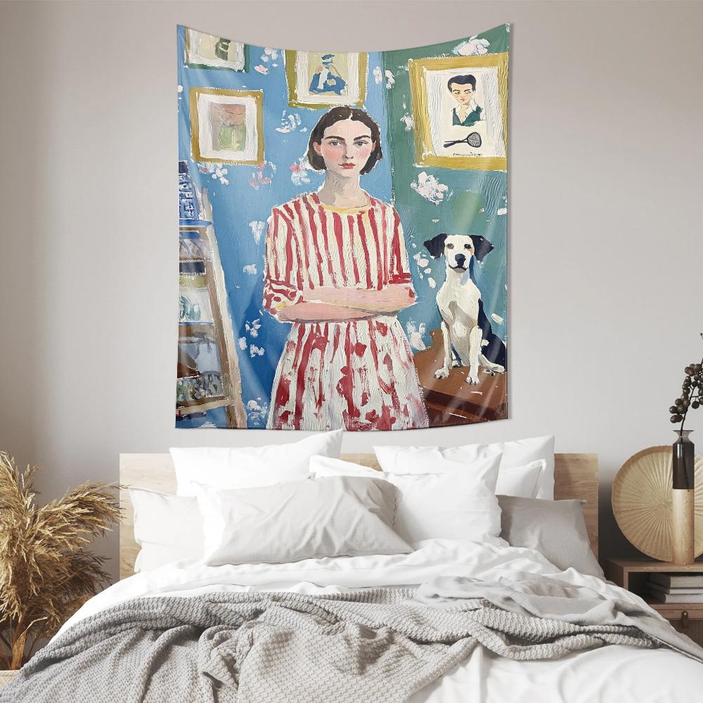 SelfHanging Art Decorative Wall Cloth  Masterpiece Style Tapestry