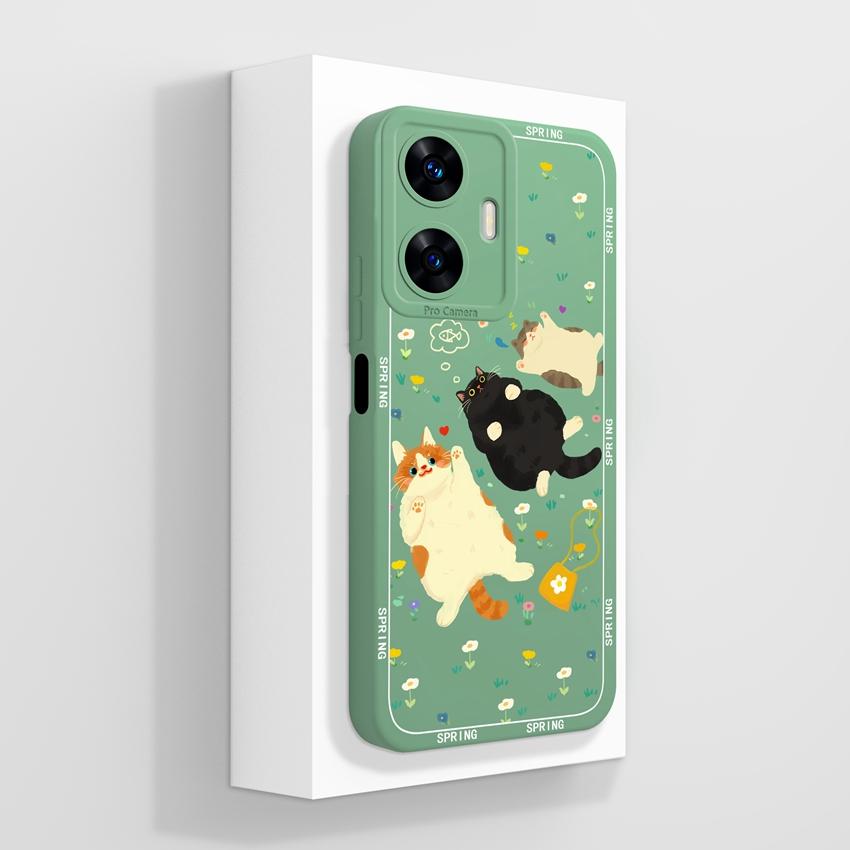 Beautiful Love Heart Phone Covers For Realme C55 C35 C25 C20 C15 C11 C21Y C25Y Soft Liquid Silicone Bumper Anti Drop Protection Case For Realme Casing