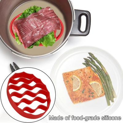Oval Silicone Roast Rack Pot Stand Multipurpose Cooking Rack for Stoves Pressure Cooker Slow Cooker Air Fryer Baking Utensil Holder