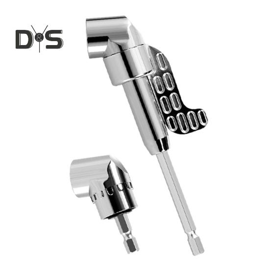 105-Degree Right Angle Drill Adapter Universal Corrosion Resistant Easy To Install Rotatable Hex Shank Driver Angle Drill Attachment