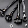 Useful Metal Ratchet Wrench Quick Release Bidirectional Socket Wrench Pointed Tail Double-Headed Ratchet Spanner Hand Tool Kit