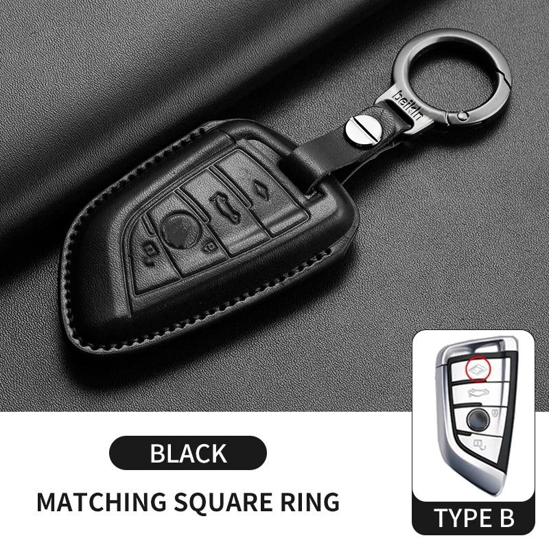 Leather Car Key Case Cover For BMW 3 4 5 6 Series X1 X2 X3 X4 X5 F10 F20 M3 M4 E34 E36 525 320i 2025 Key Shell Car Accessories