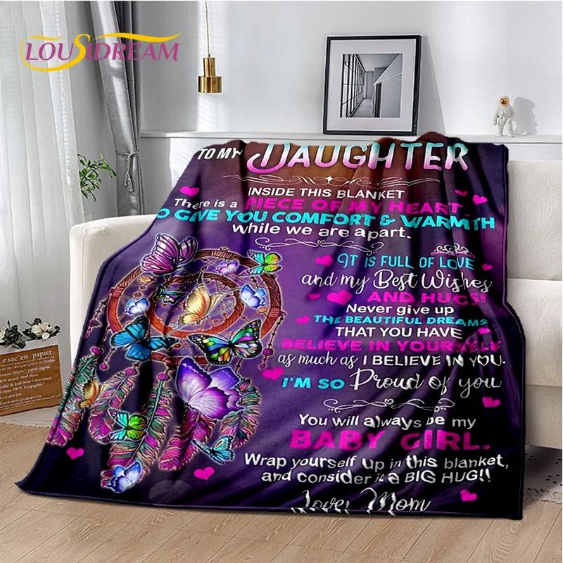 29 Style New Gift To My Son Daughter Grandedaughter Letter  Blanket,Soft Throw Blanket for Home Bedroom Bed Sofa Picnic Cover