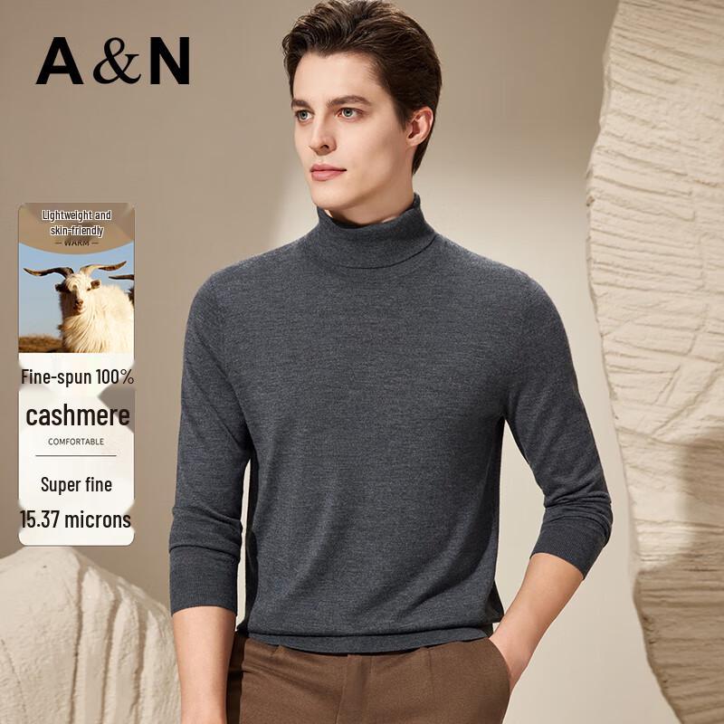 Antonio Men's 100% Cashmere High-Neck Sweater