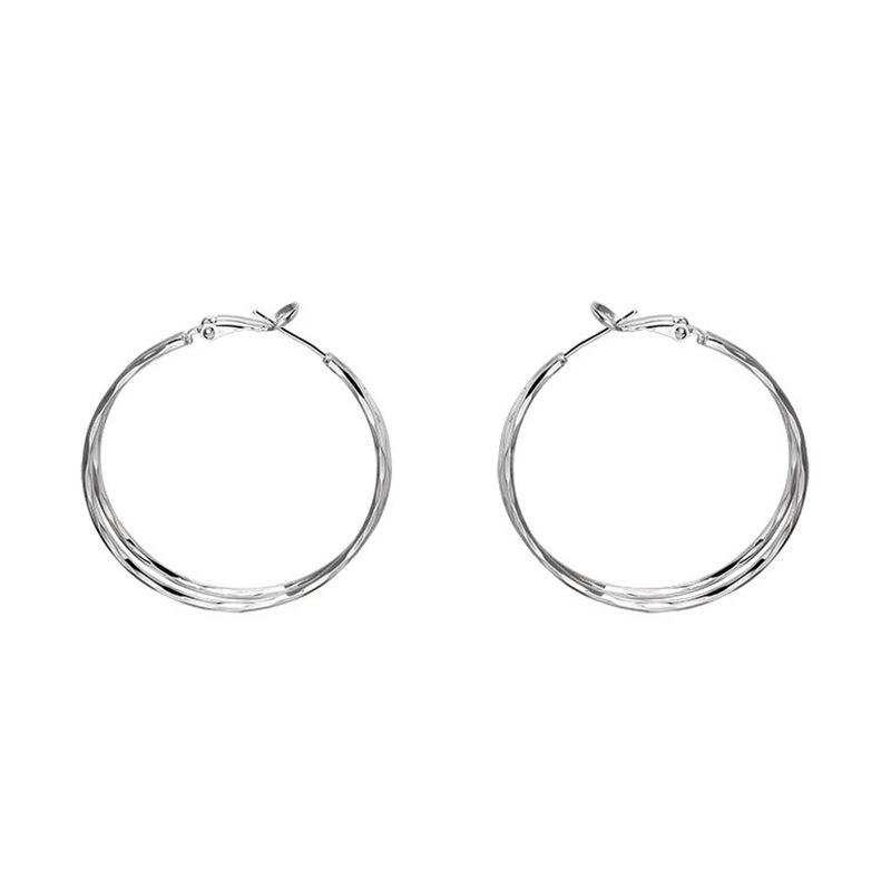 Oversize Gold Plated Hoop Earring Simple Thick Round Circle Stainless Steel Earrings for Women Punk Hiphop Jewelry Brincos