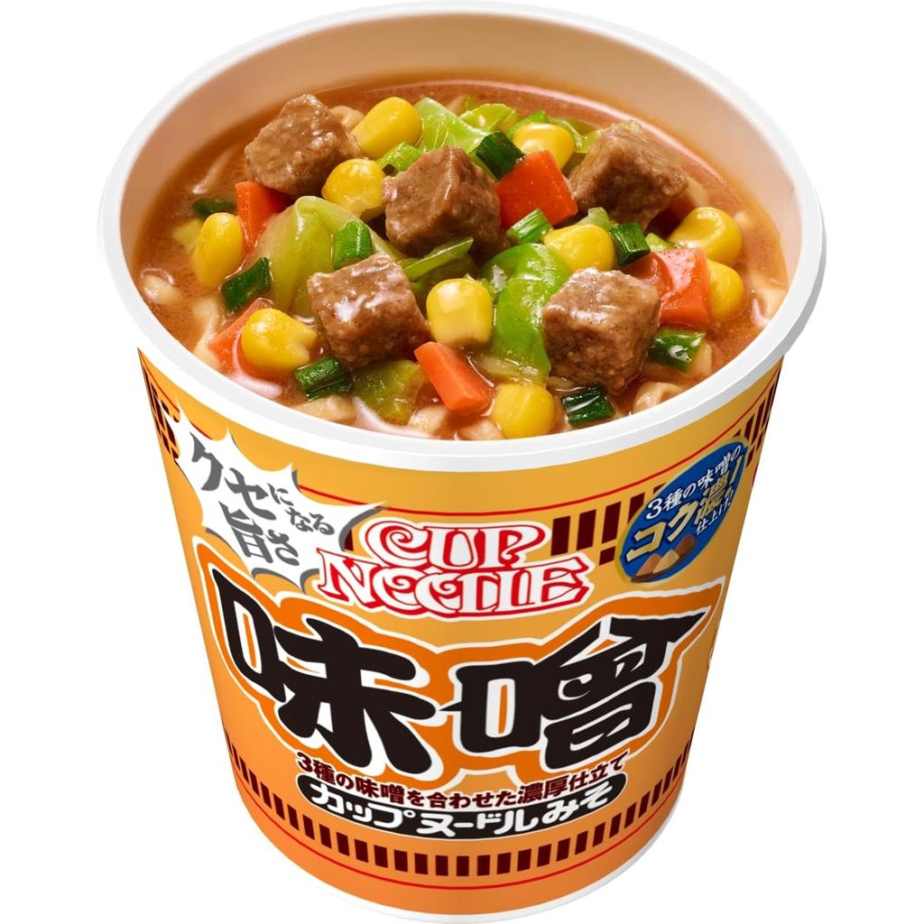 Nissin Cup Noodles Miso [Reichhaltiger Geschmack aus einer Kombination von drei Misosorten], 82g x 20 Packungen
