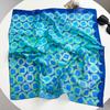New spring and summer light and breathable 61 * 61cm square scarf versatile printed mulberry silk cotton blended women's silk scarf