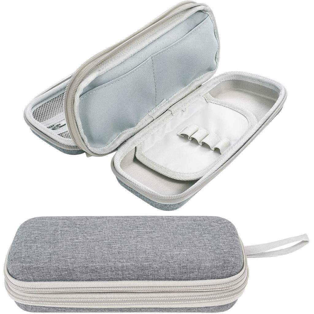 ProCase Pencil Large Stationery Pouch with Wrist for Students and Office Supplies Gray Case, 2-Layer, Capacity, -