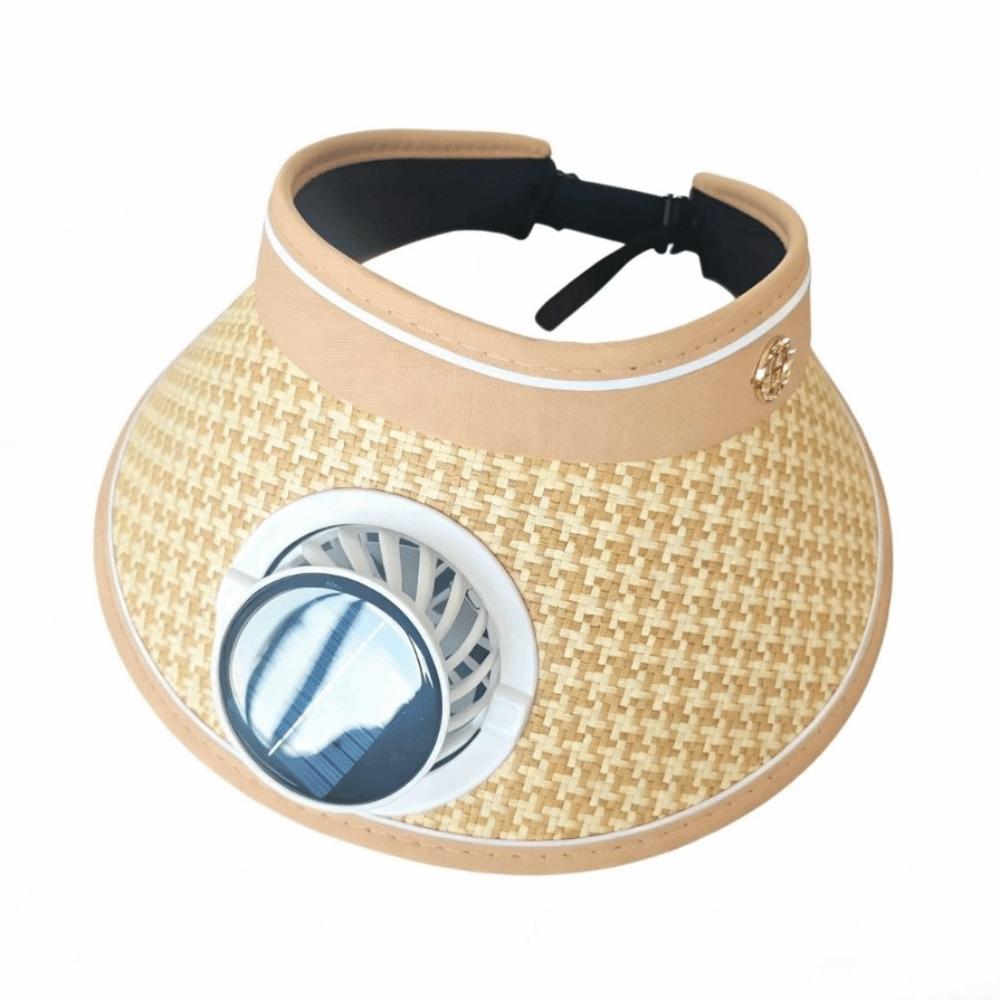Breathable Solar Fan Hat Folding Cooling Sunshade Hat Comfortable To Wear Sun Hat with Fan  Hiking